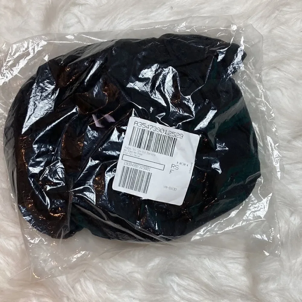 Anybody Black Cozy Knit Shark-bite Hem Dress